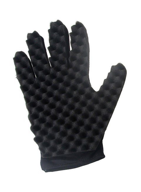 Magic Twist Curl Hair Sponge Barber Gloves Black 20cm