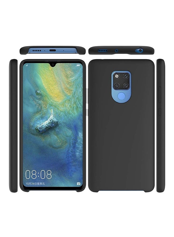 Soft Liquid Silicone Slim Gel Protective Phone Case Cover For Huawei Mate 20 X Black