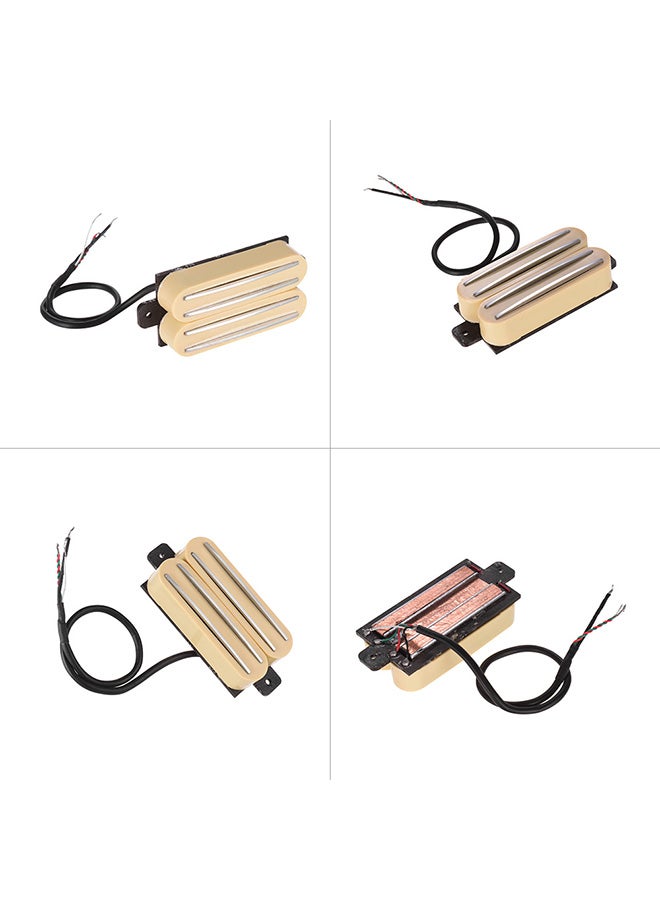 Twin Rail Humbucker Pickup With 4 Wires For St Lp Electric Guitar Replacement Parts