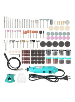 228-Piece Rotary Tool Accessories Kit With Flex Shaft Electric Grinder Drill Multicolour 31 x 18 x 10cm
