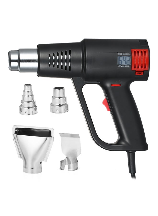 Fast Heating Hot Air Gun With LCD Digital Temperature Tool Black/Red 27.5 x 26 x 7.5cm