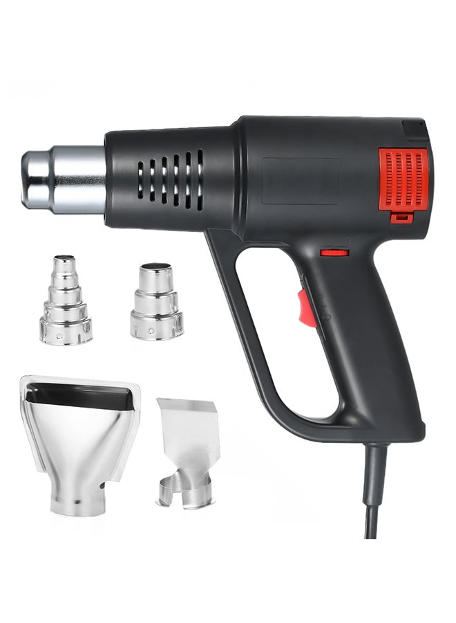 Fast Heating Hot Air Gun With Tool Black/Red 27.5 x 26 x 7.5cm