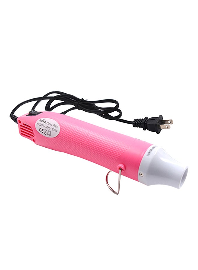 Generic Multifunctional Handheld DIY Air Heater Electric Power Tool Pink/White 26 x 8.5 x 5.5cm 