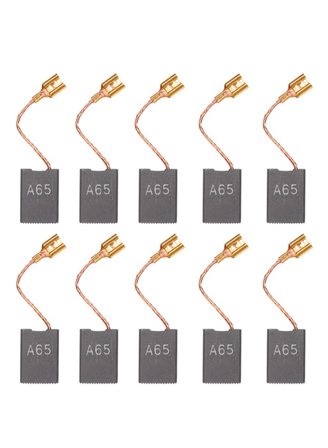 Generic - 10-Piece A65 Mini Carbon Motor Brushes Replacement With Spring And Copper Core For Electric Drill Mill Machine Motors Rotary Tool Grey 22.5mm - Image 1