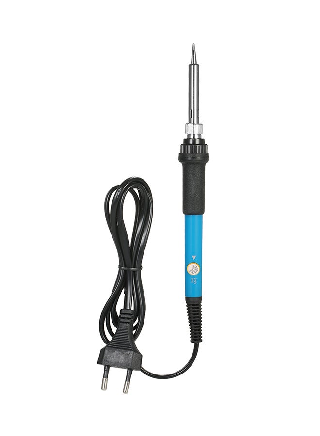 60W Electric Welding Soldering Iron + 5 Replacement Tips Set Black/Blue 27 x 6 x 3.2cm