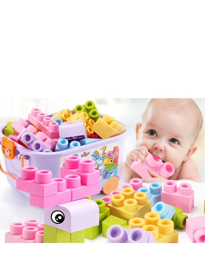 مكعبات بناء لينة من المطاط مكونة من 60 قطعة TK033 60 أكبر من سنتين - Image 3