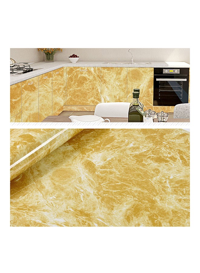 Marble Pattern Self-Adhesive Wallpaper Yellow 0.8kg