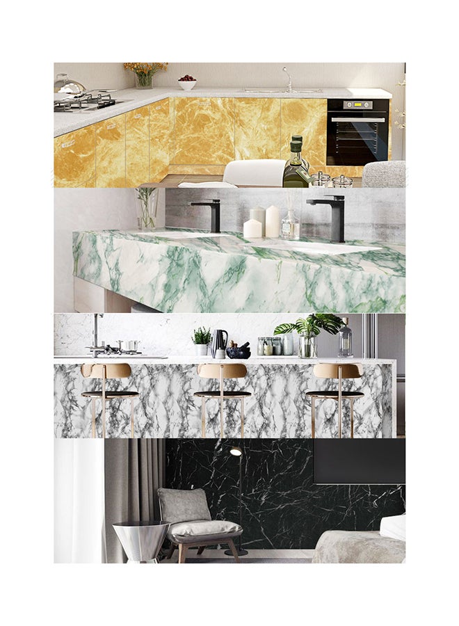 Marble Pattern Self-Adhesive Wallpaper Beige 0.48kg  - Image 2