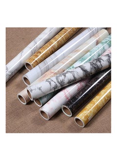 Marble Pattern Self-Adhesive Wallpaper Black 0.8kg