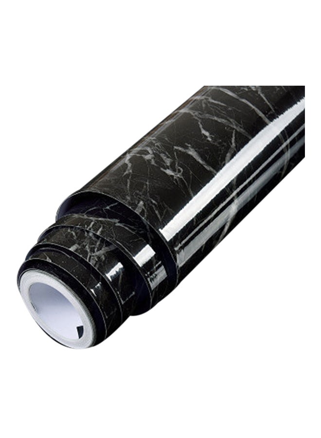 Generic - Marble Pattern Self-Adhesive Wallpaper Black 60cmx5m - Image 1
