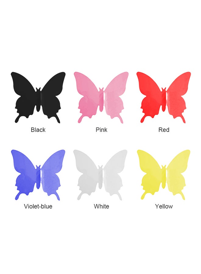 12-Piece 3D Butterfly Wall Sticker Pink 0.02kg - Image 2