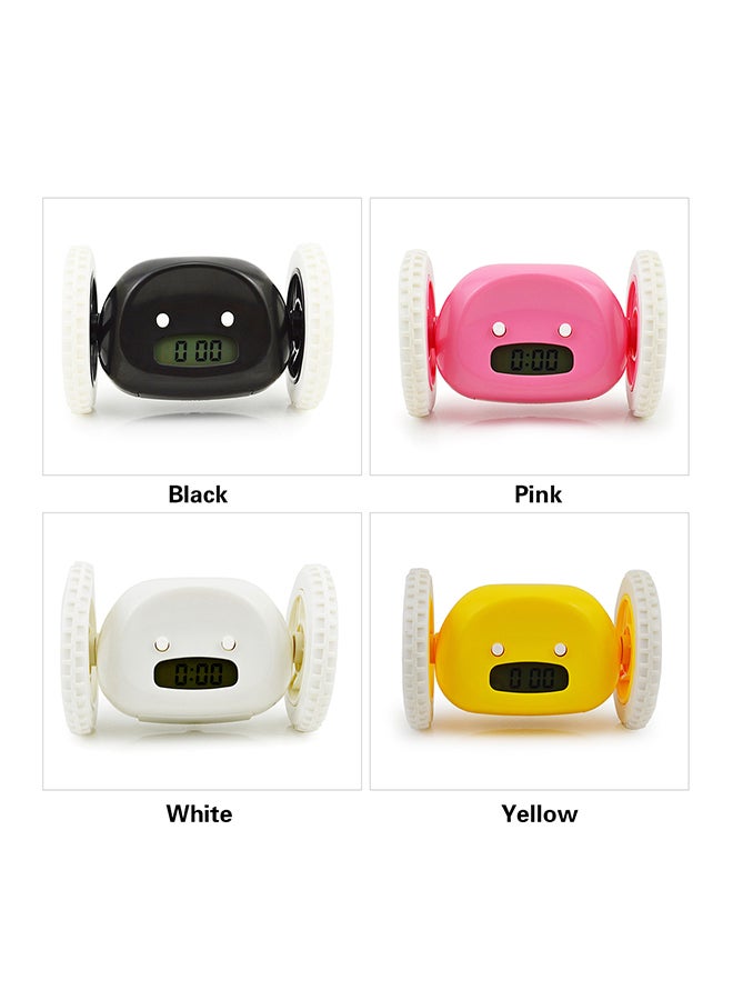 Alarm Clock LED Digital Alarm Clock With 2 Running Wheels Yellow 0.325kg  - Image 2