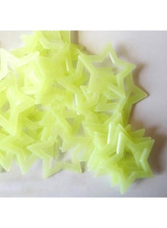 Bluelans 40-Piece 3D Glow In The Dark Stars Ceiling Wall Stickers Yellow 4.6cm  - Image 1