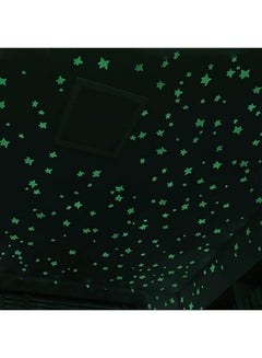 Bluelans 40-Piece 3D Glow In The Dark Stars Ceiling Wall Stickers Yellow 4.6cm  - Image 2