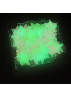 Bluelans 40-Piece 3D Glow In The Dark Stars Ceiling Wall Stickers Yellow 4.6cm  - Image 3
