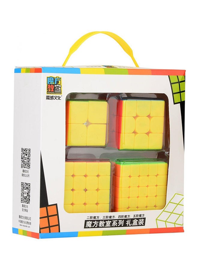 Unique Set Of 4 Rubiks Cube Speed Puzzle Magic Kids Toy - Image 1