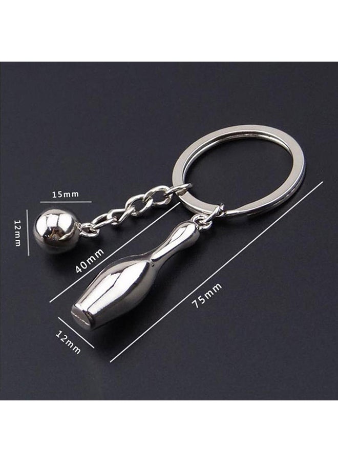 Bluelans Bowling Pin Ball Pendant Car Key Ring - Image 2