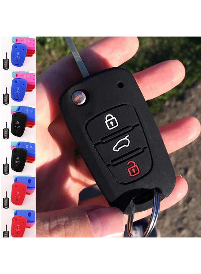 Bluelans 3 Buttons Silicone Key Cover Case For Hyundai Accent Elantra Sonata I20 I30 Ix35  - Image 2