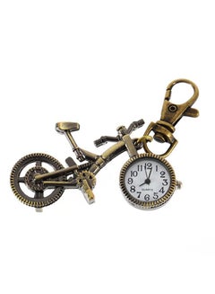 Vintage Bike Clock Quartz Pocket Pendant Watch Keychain