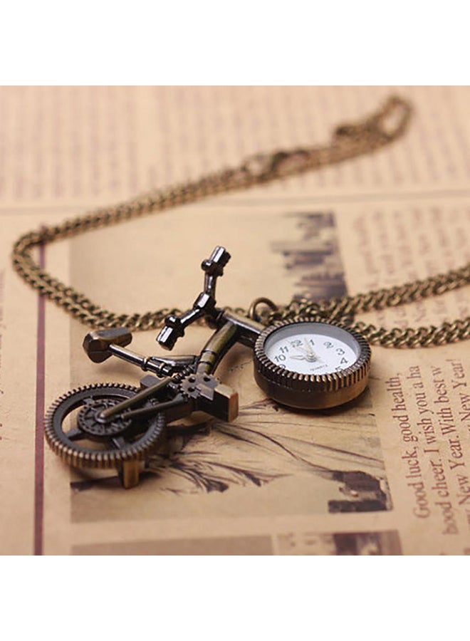Bluelans - Vintage Bike Clock Quartz Pocket Pendant Watch Keychain - Image 1