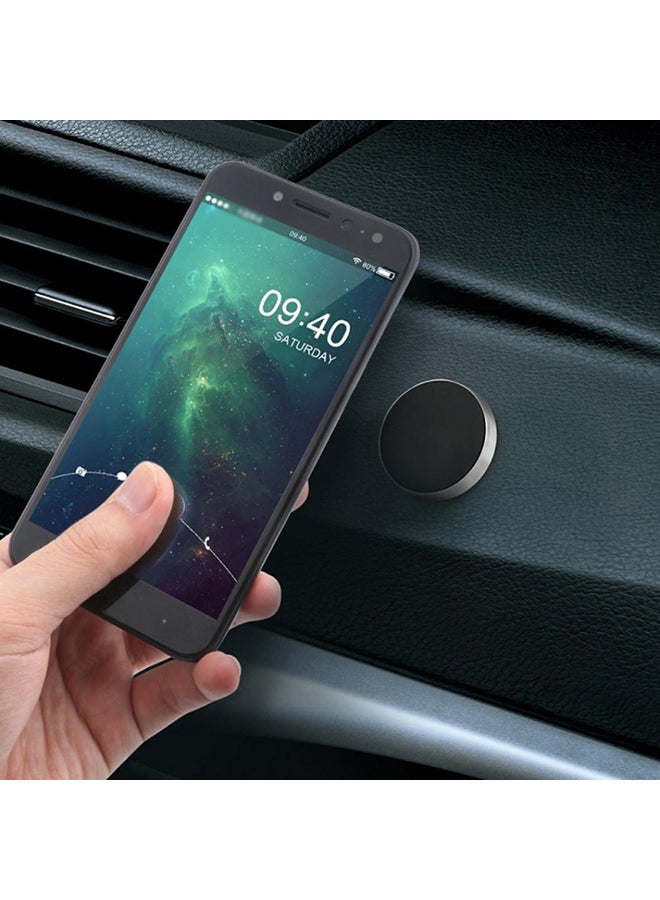 Bluelans Universal Car Phone Holder Aluminum Alloy Magnetic Plate Silicone Sucker Mount Black/White - Image 2