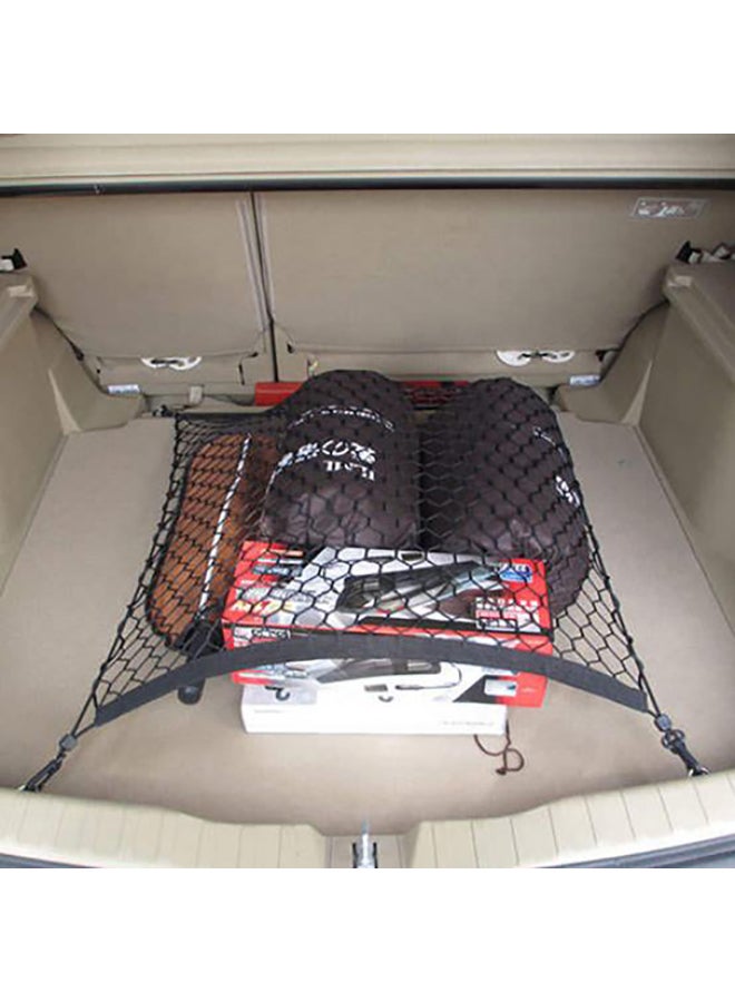 Bluelans - 4 Hooks Universal Car Trunk Rear Cargo Organizer Storage Elastic Mesh Net Holder - Image 1
