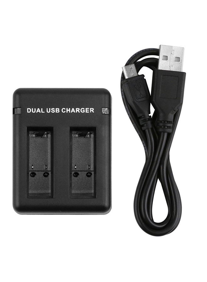 ماركة غير محددة شاحن بطارية USB مع منفذ شحن مزدوج وكابل USB لكاميرات جو برو هيرو 5\6 أسود  - Image 4