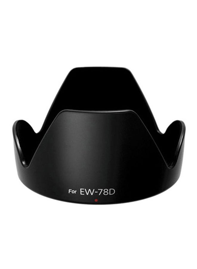 Generic Protective Lotus Lens Hood Mount For Canon EW-78D Black  - Image 1