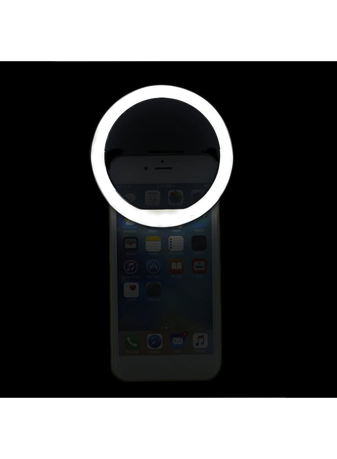 أنبوب LED حلقي مصغر لصور السيلفي يثبت على الهاتف بتصميم قابل للشحن SG-11 أبيض - Image 2