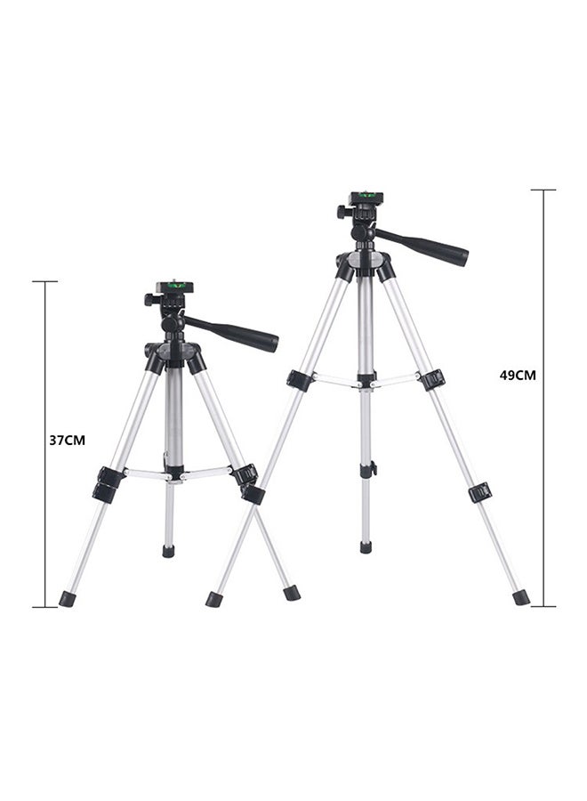 حامل ثلاثي القوائم تلسكوبي احترافي مصنوع من الألومنيوم لجميع أنواع الكاميرات أسود/ رمادي - Image 2