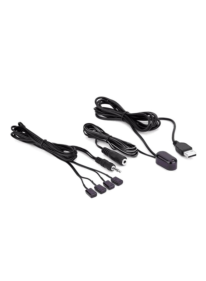 IR Infrared Remote Control Receiver Extender Repeater Emitter USB Adapter Black