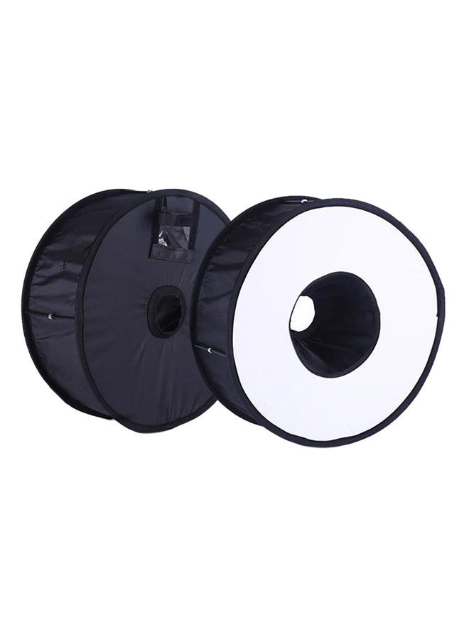 Generic - Ring Softbox Speedlight Round Style Flash Light Shoot Soft box Flash Light Black - Image 1