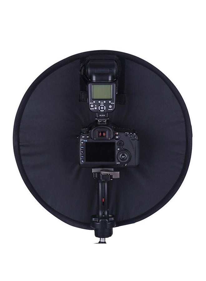 Generic - Ring Softbox Speedlight Round Style Flash Light Shoot Soft box Flash Light Black - Image 1