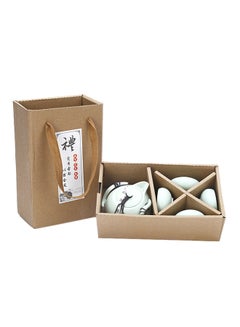 Generic Gift Crack Cup Portable Matte Travel Tea Set Blue 9x6.5cm 