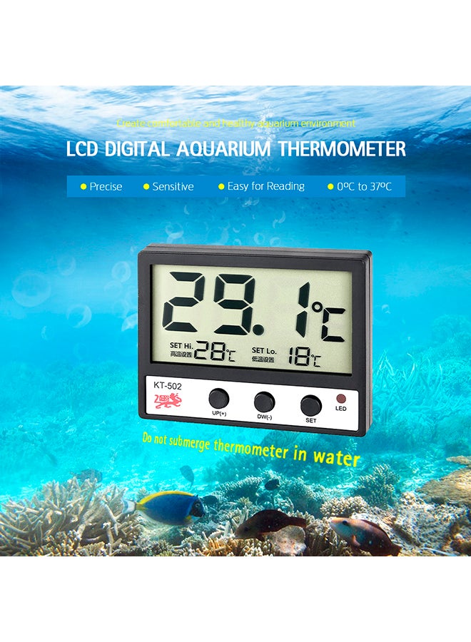 مقياس رقمي بشاشة LCD لقياس درجة حرارة حوض الأسماك متعدد الألوان - Image 3