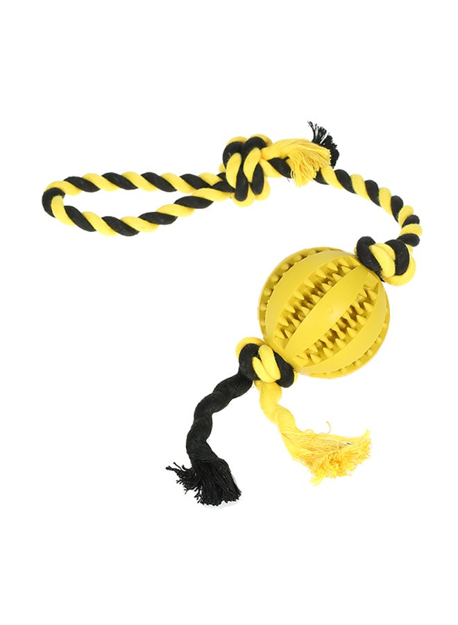 Non-Toxic Dog Teeth Cleaning Chew Toy Yellow 15x6.5x10cm