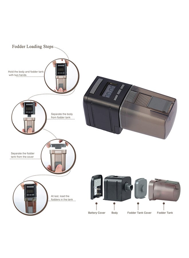 Generic LCD Automatic Fish Aquarium Tank Dispenser Black  - Image 4