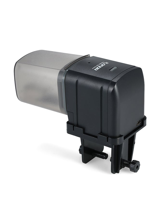 إيلوندا جهاز تغذية السمك أوتوماتيكي مع منفذ قابل للتعديل ويمكن التحكم به من خلال التطبيق والصوت ويتوافق مع أليكسا أسود 20x7x7.5Ø³Ù†ØªÙŠÙ…ØªØ± - Image 1