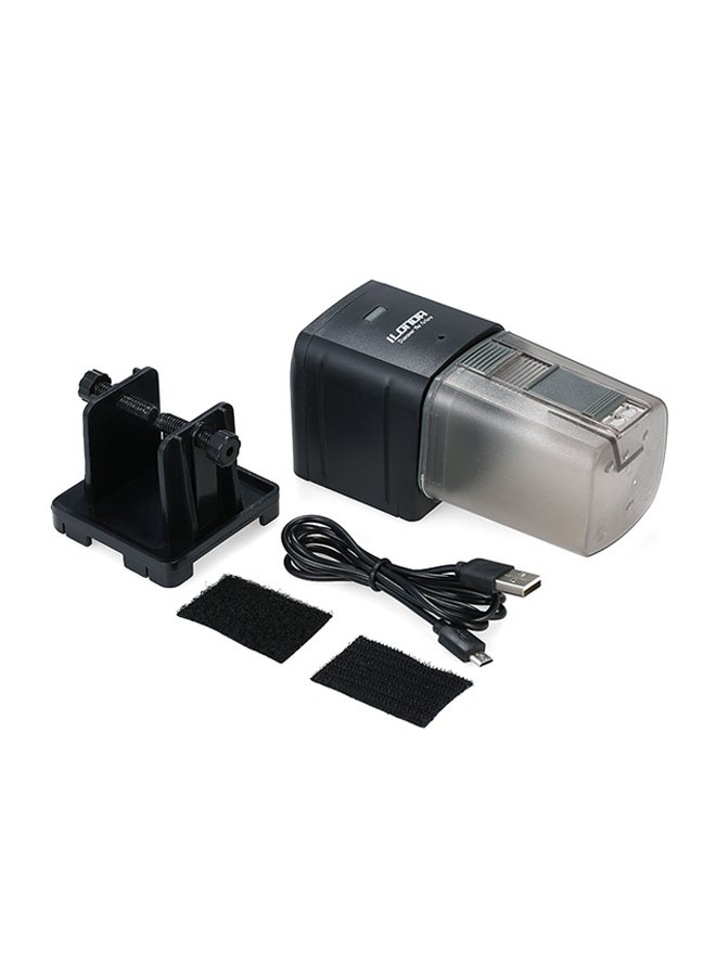 إيلوندا جهاز تغذية السمك أوتوماتيكي مع منفذ قابل للتعديل ويمكن التحكم به من خلال التطبيق والصوت ويتوافق مع أليكسا أسود 20x7x7.5Ø³Ù†ØªÙŠÙ…ØªØ± - Image 4