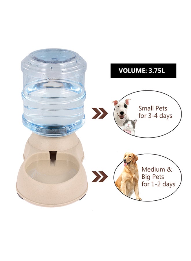 وعاء تغذية للحيوانات الأليفة تلقائي الجاذبية للطعام والماء مكون من قطعتين بيج/ شفاف 38x19x35Ø³Ù†ØªÙŠÙ…ØªØ± - Image 3