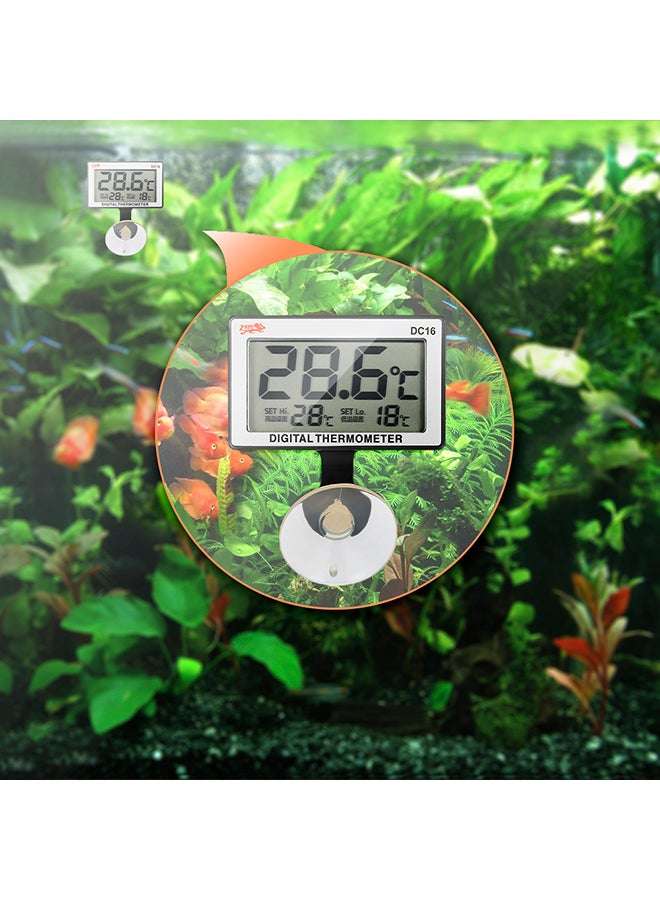 ميزان حرارة رقمي لحوض السمك بشاشة LCD رمادي 12x2.2x6.5Ø³Ù†ØªÙŠÙ…ØªØ± - Image 3