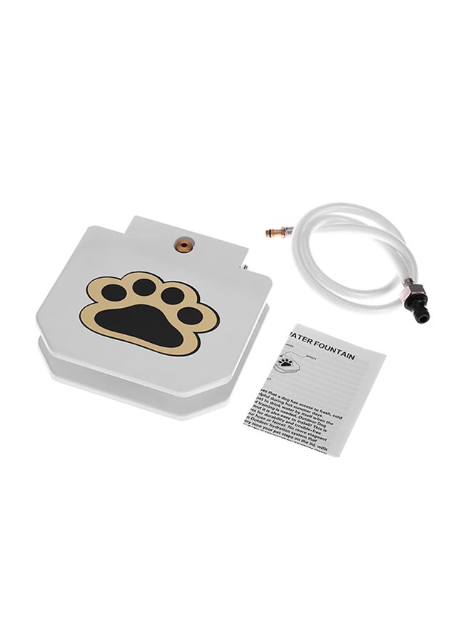 Generic Stainless Steel Pet Dog/Cat Water Fountain Tool With Hose White 26.5x6x24cm  - Image 2