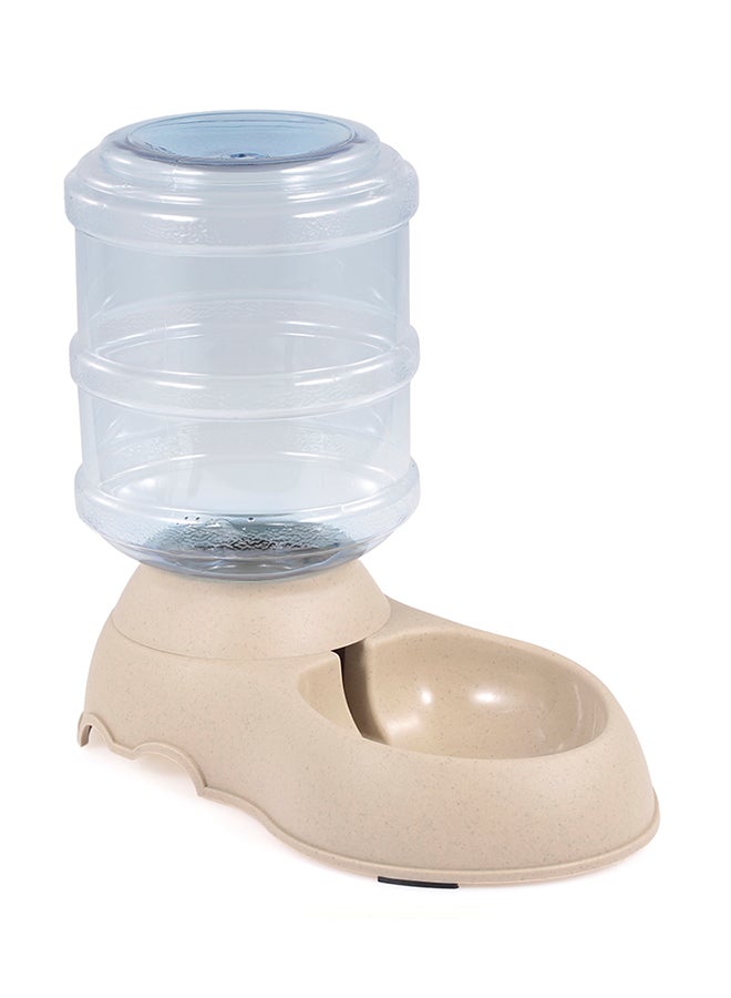 Automatic Gravity Water Feeder 3.75L Clear/Beige 34X20X24centimeter - Image 1