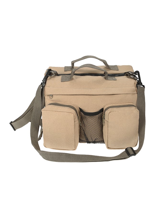 Generic Cotton Canvas Outdoor Travel Backpack Brown 35X4X26centimeter  - Image 1