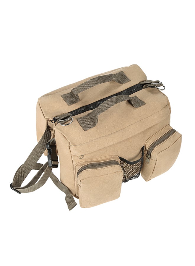 Generic Cotton Canvas Outdoor Travel Backpack Brown 35X4X26centimeter  - Image 2