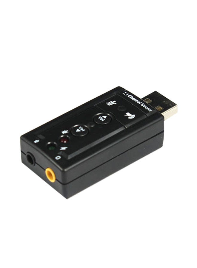 Generic 7.1 Channel Sound USB Audio Adapter Black 