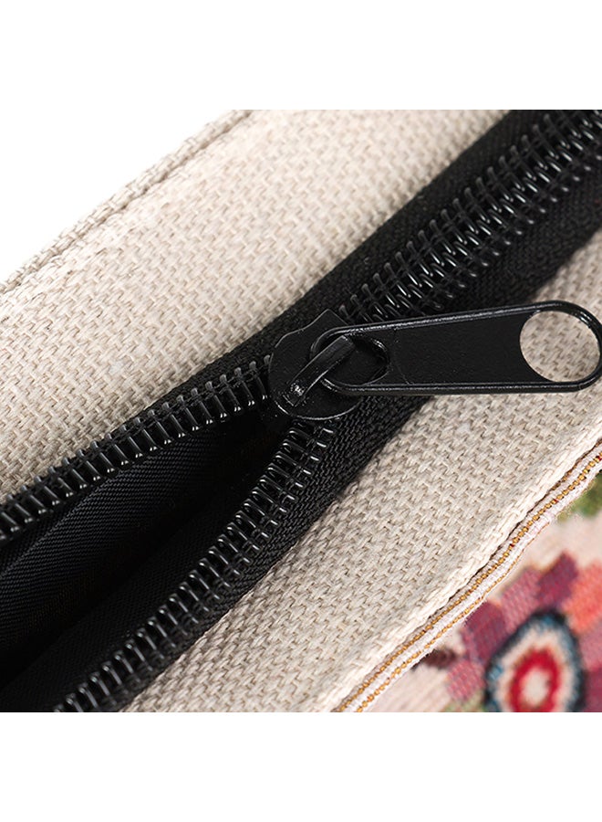Generic - Canvas Animal Floral Embroidery Jacquard Casual Shoulder Bag Multicolour - Image 1