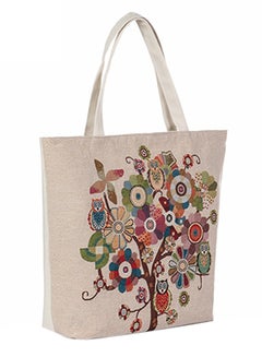 Canvas Animal Floral Embroidery Jacquard Casual Shoulder Bag Multicolour