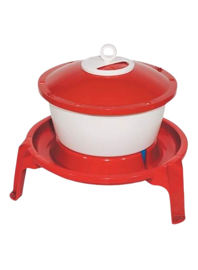 Novital - Italy Drinker Tank With Stand, 6 L White/Red 42 x 42 x 80cm