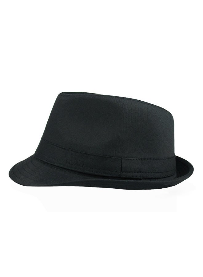 Casual Fedora Hat Black - Image 4